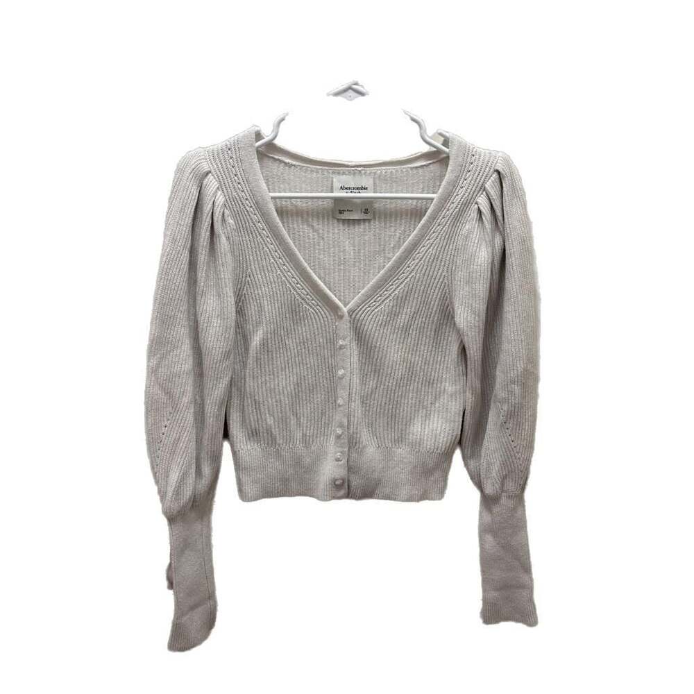 Abercrombie & Fitch‎ Puff Sleeve Button-Up Cardigan